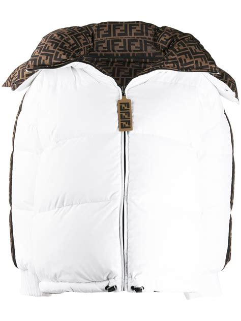 fendi puffer jacket white|Fendi puffer jacket cost.